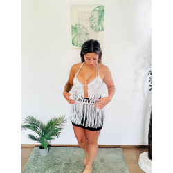 Conjunto de Macramé bikini + Falda Naturaleza de Artemisa